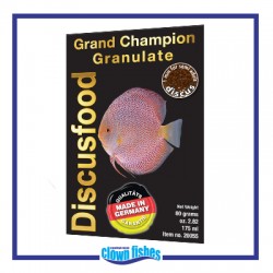 DISCUSFOOD GRAND CHAMPION GRANULATE 1mm 80gr - Alimentazione Premium per Discus con Antiparassitari, Astaxantina, beta, glucani